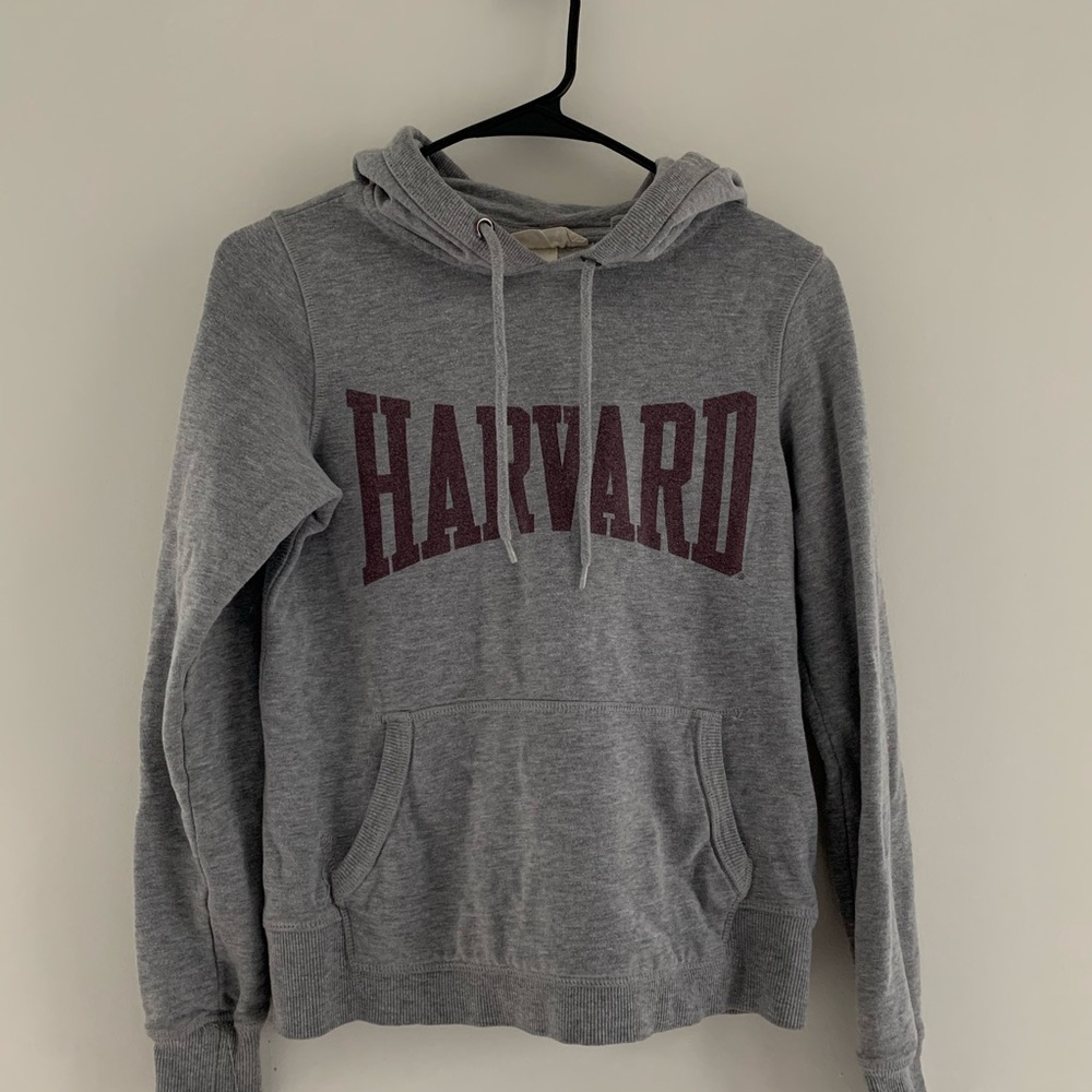Harvard unisex gray hoodie